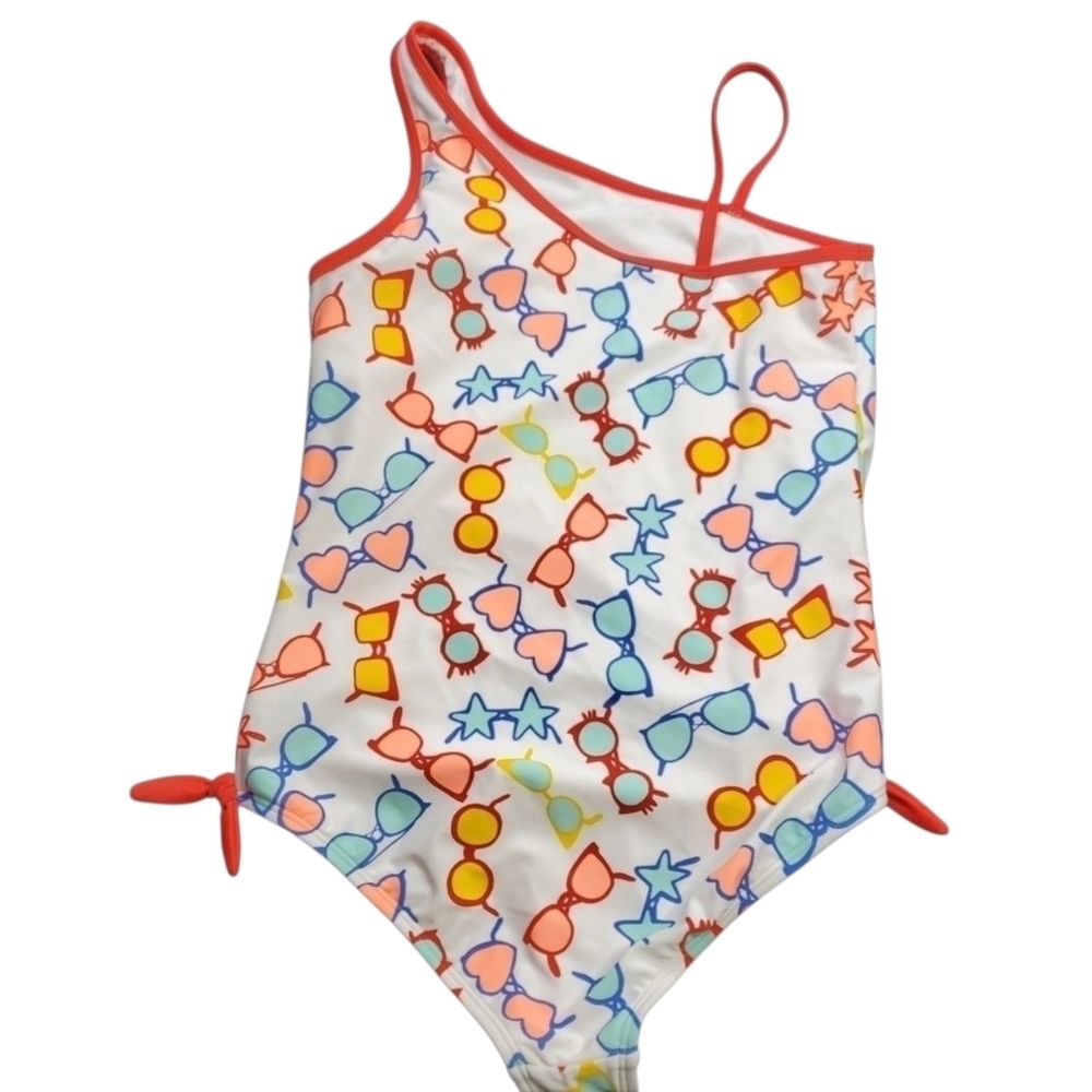 Lands' End Red and‎ White One Piece Swim - Picture 3 of 4